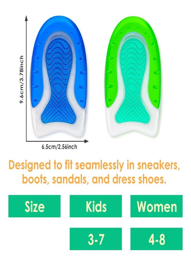 Beautulip Immediate Relief Heel Cups for Kids & Petite Women | Best for Sever’s Disease, Growing Pains & Plantar Fasciitis | Adhesive-Free Grippy Design for Sports Cleats & Sneakers | Sizes 3-7/4-8 (1 Pair) - Image 5